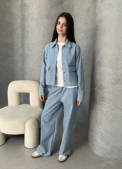 Костюм джинсовий для дівчат "Denim Core"|Світлий |104-110 см|