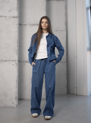 Костюм джинсовий для дівчат "Denim Core"|Світлий |104-110 см|